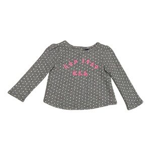 BabyGAP Toddler Girls' Gray Long Sleeve Sweatshirt with Pink Print, Size 3T‎